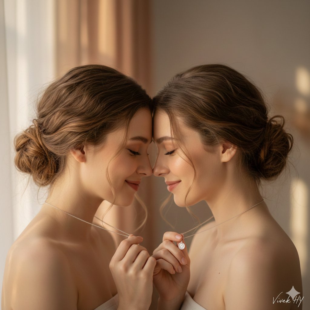 Gemini Nano banana Pro - 两位年轻女性的柔和美学人像