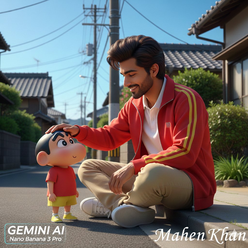 街头南亚男子与动漫角色