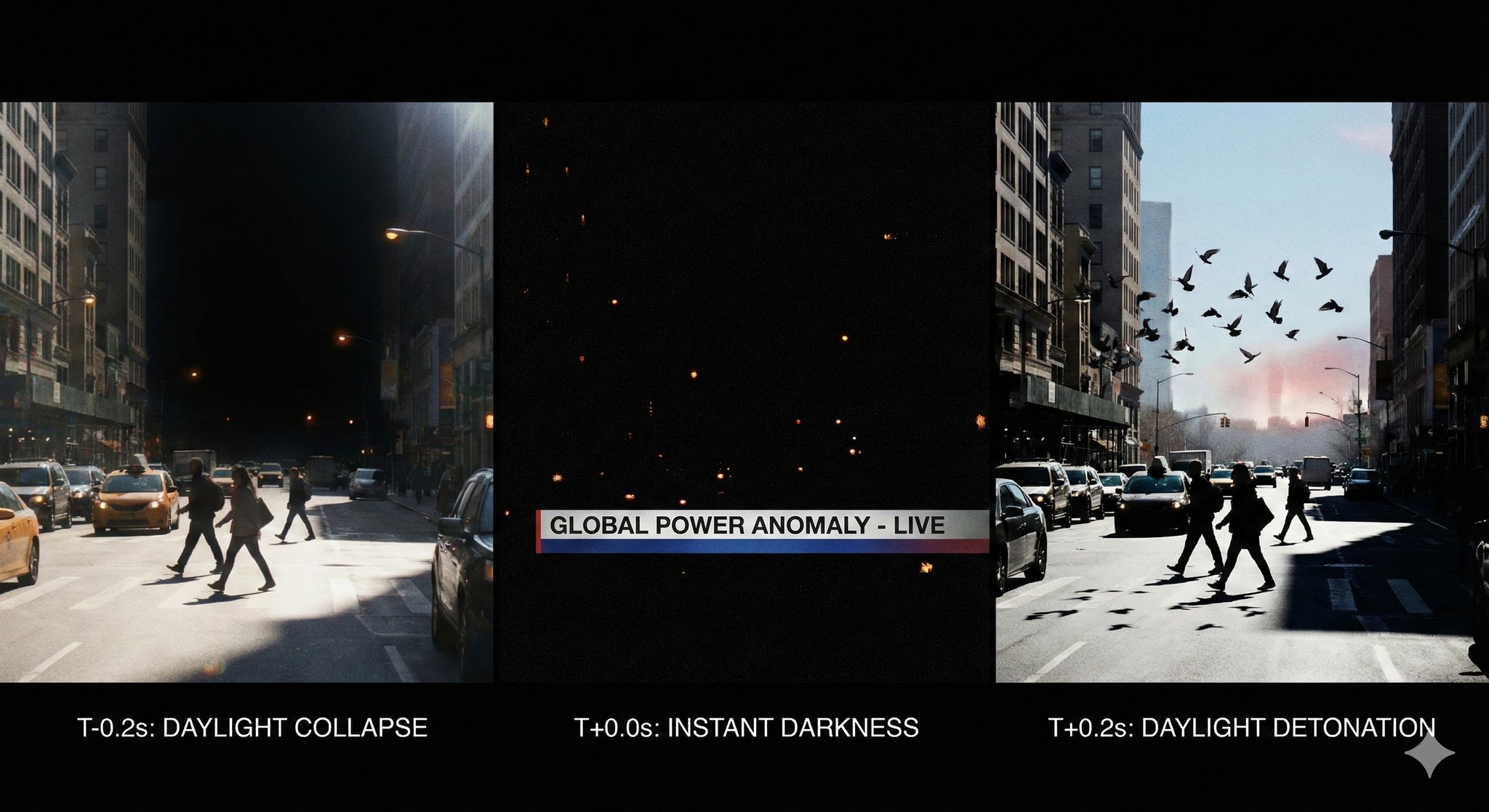 太阳瞬间熄灭的瞬间