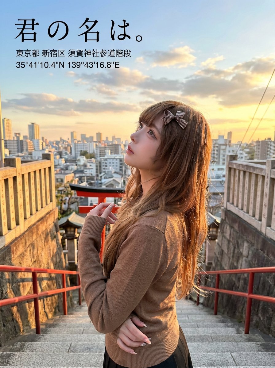 穿越时空：你的名字经典画面实景写真