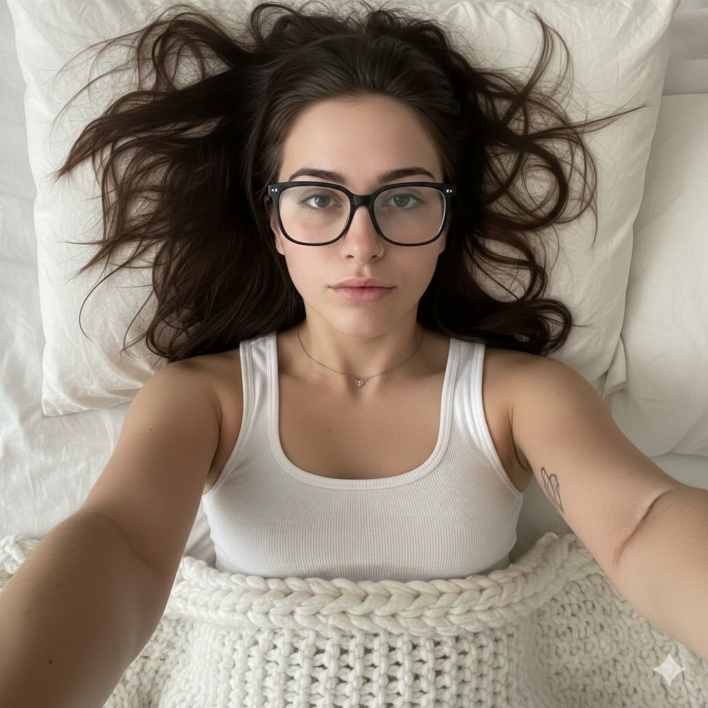 青春女性卧室自拍