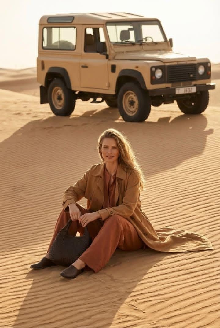 金色沙漠日落时尚摄影