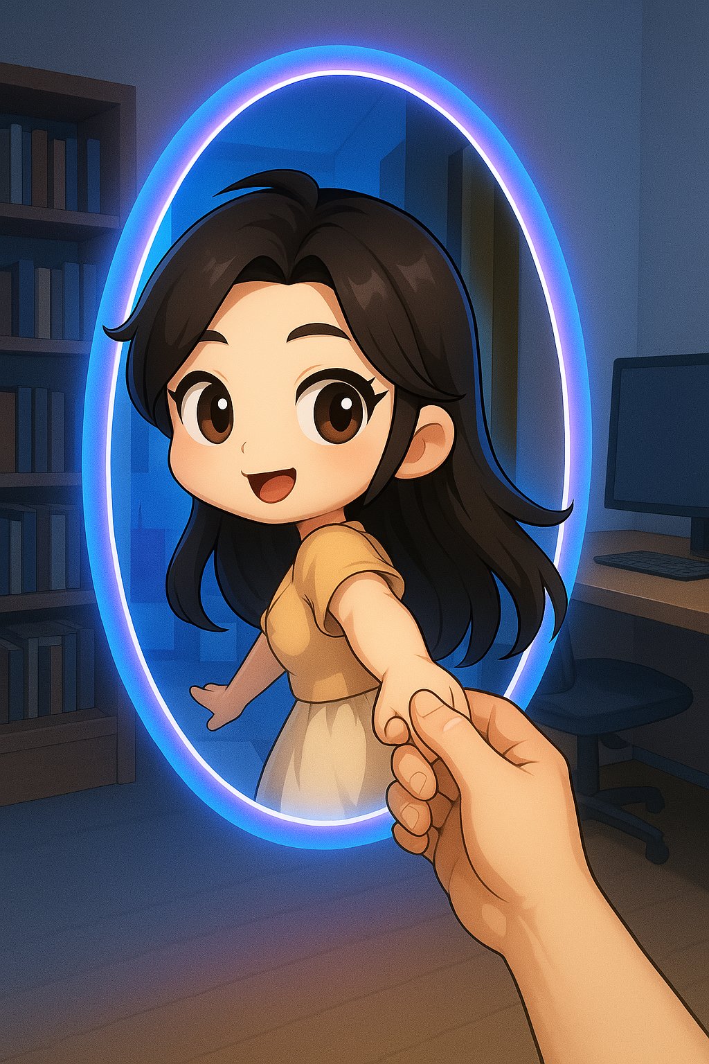 穿越现实与虚拟的3D Q版角色