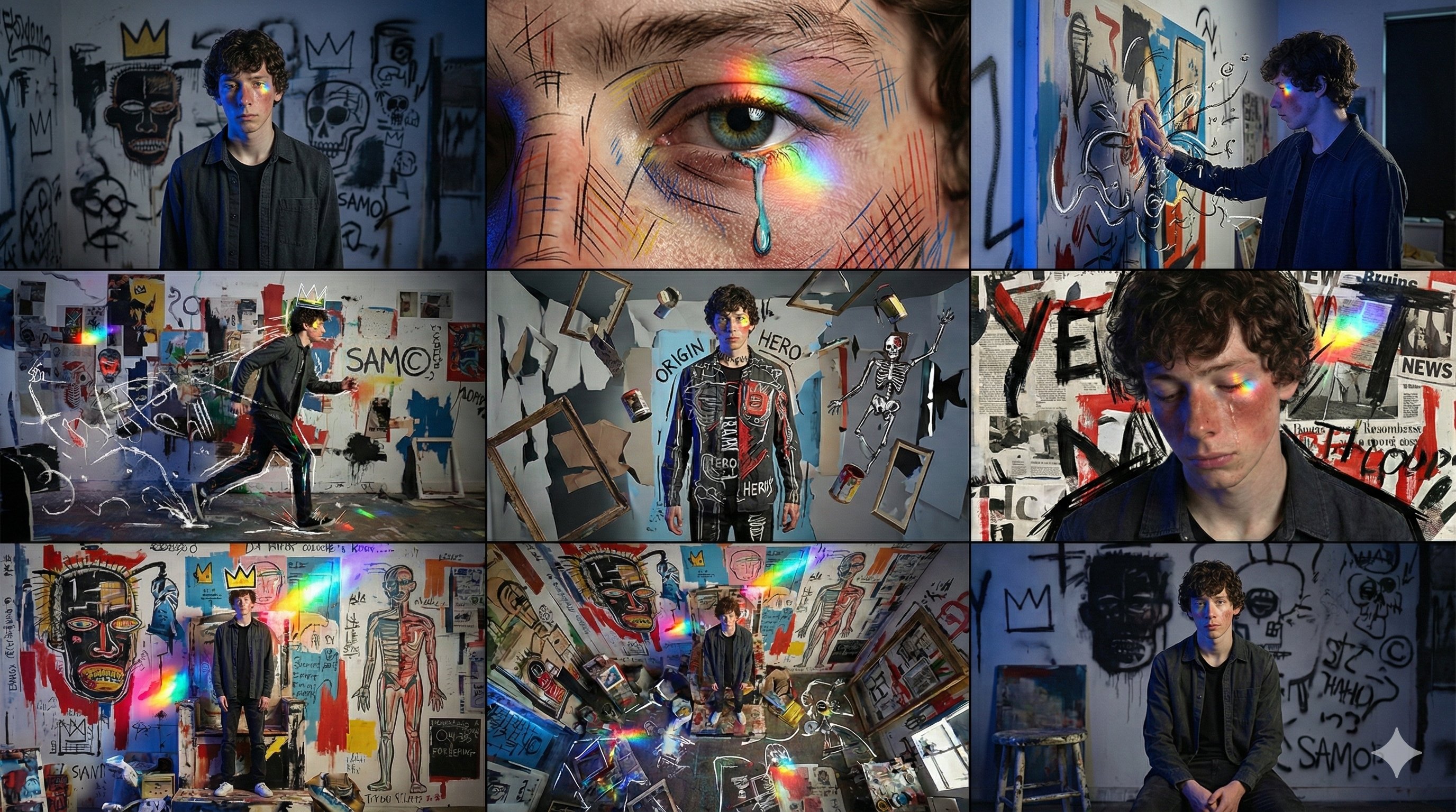 Basquiat风格音乐视频故事板