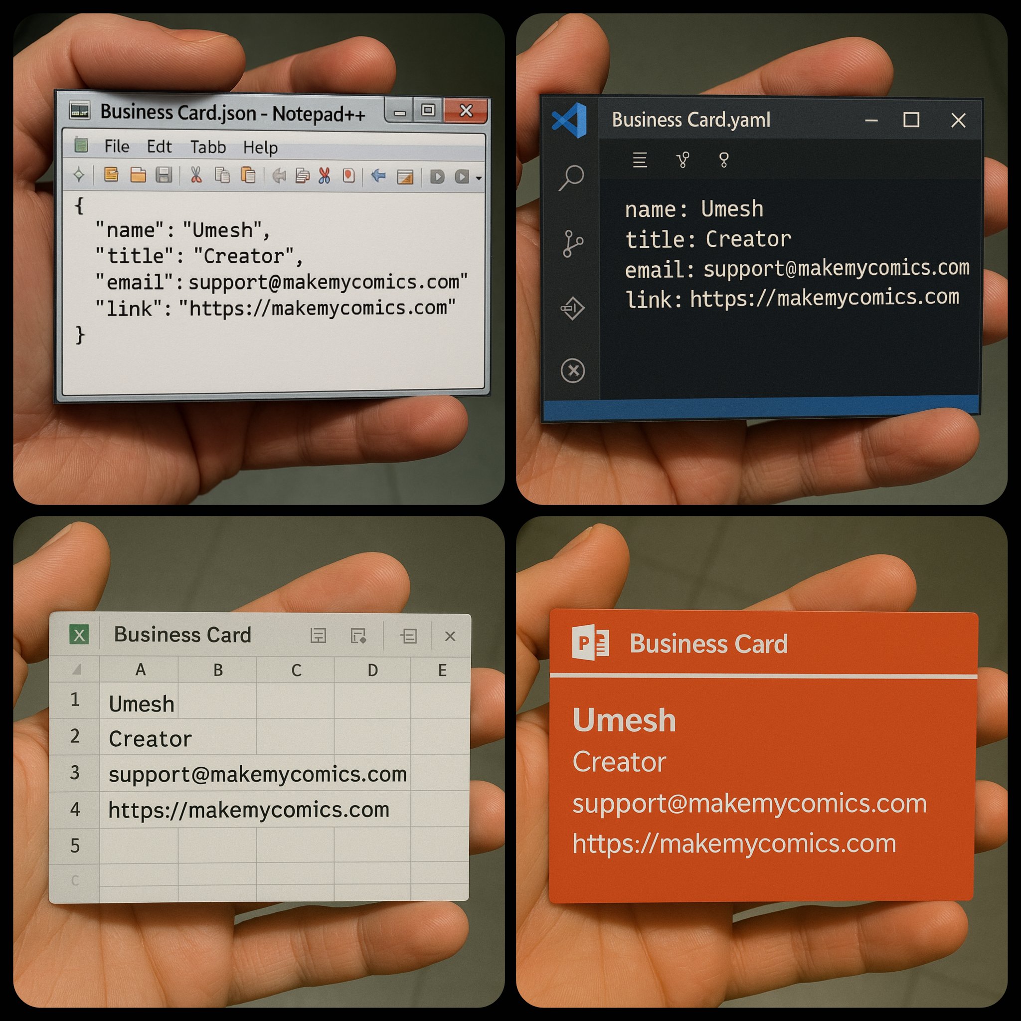 以您最喜欢的工具和技术栈设计的名片