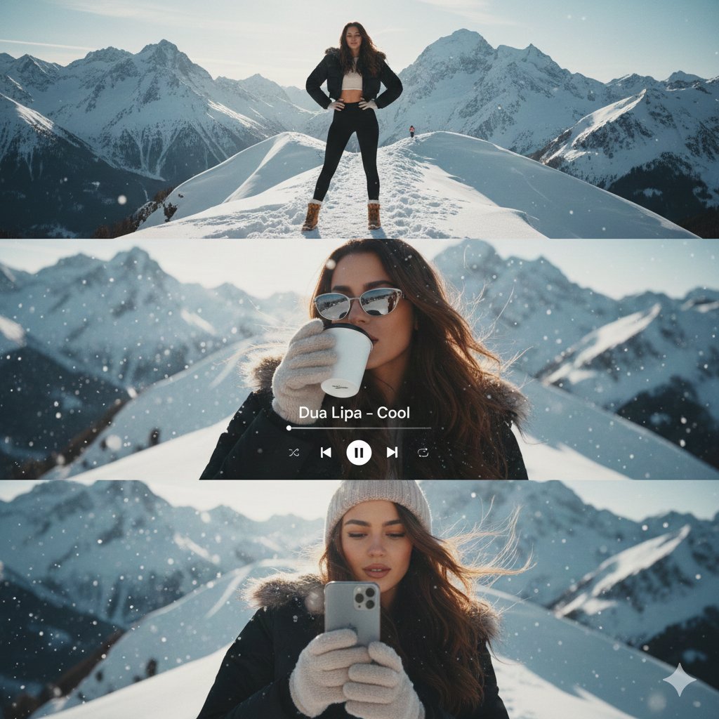 自信性感，征服雪峰