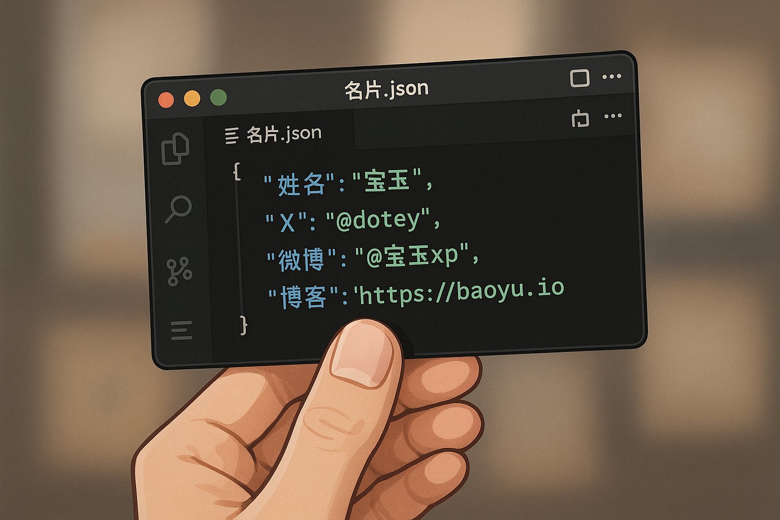 程序员名片插画