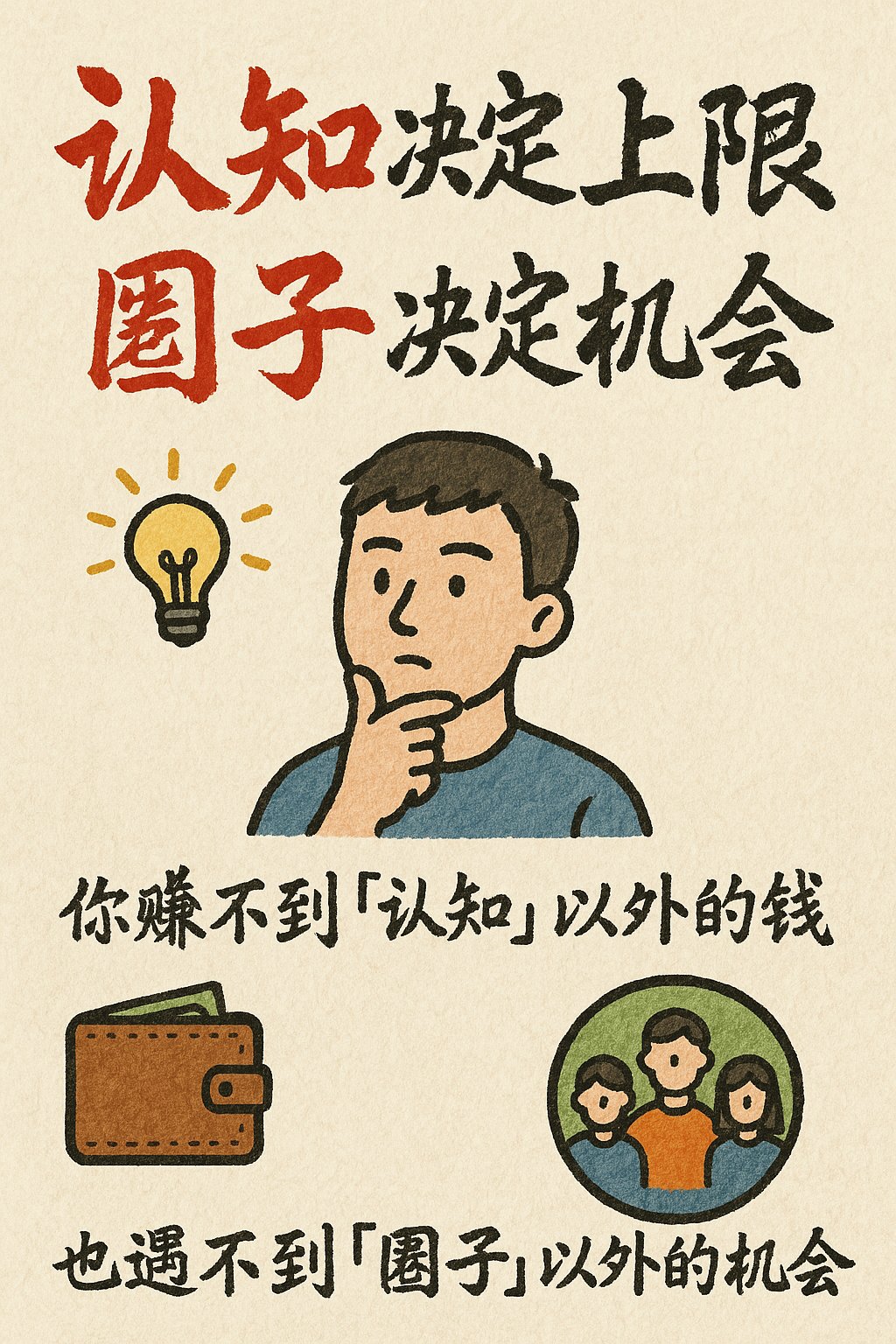 信息图卡片：认知与圈子