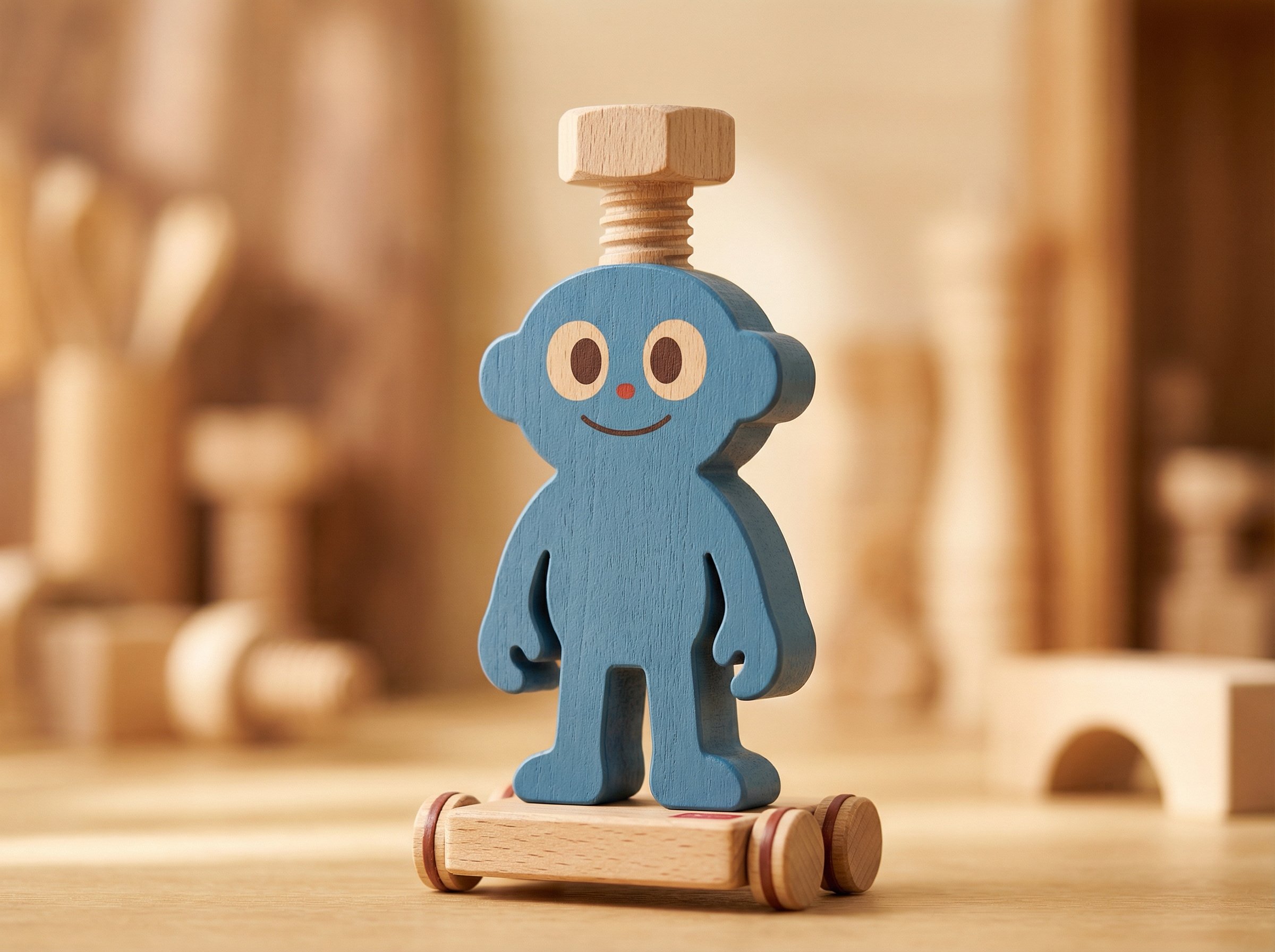 Konmari先生のセミナーからインスパイアされた木のつみきの玩具のプロダクト写真