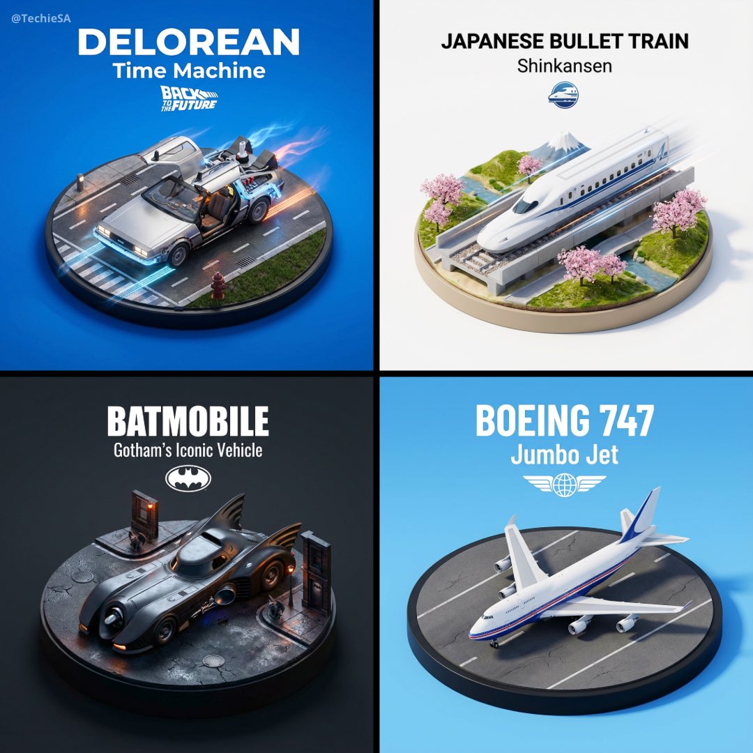 NANO BANANA PRO的3D车辆艺术作品