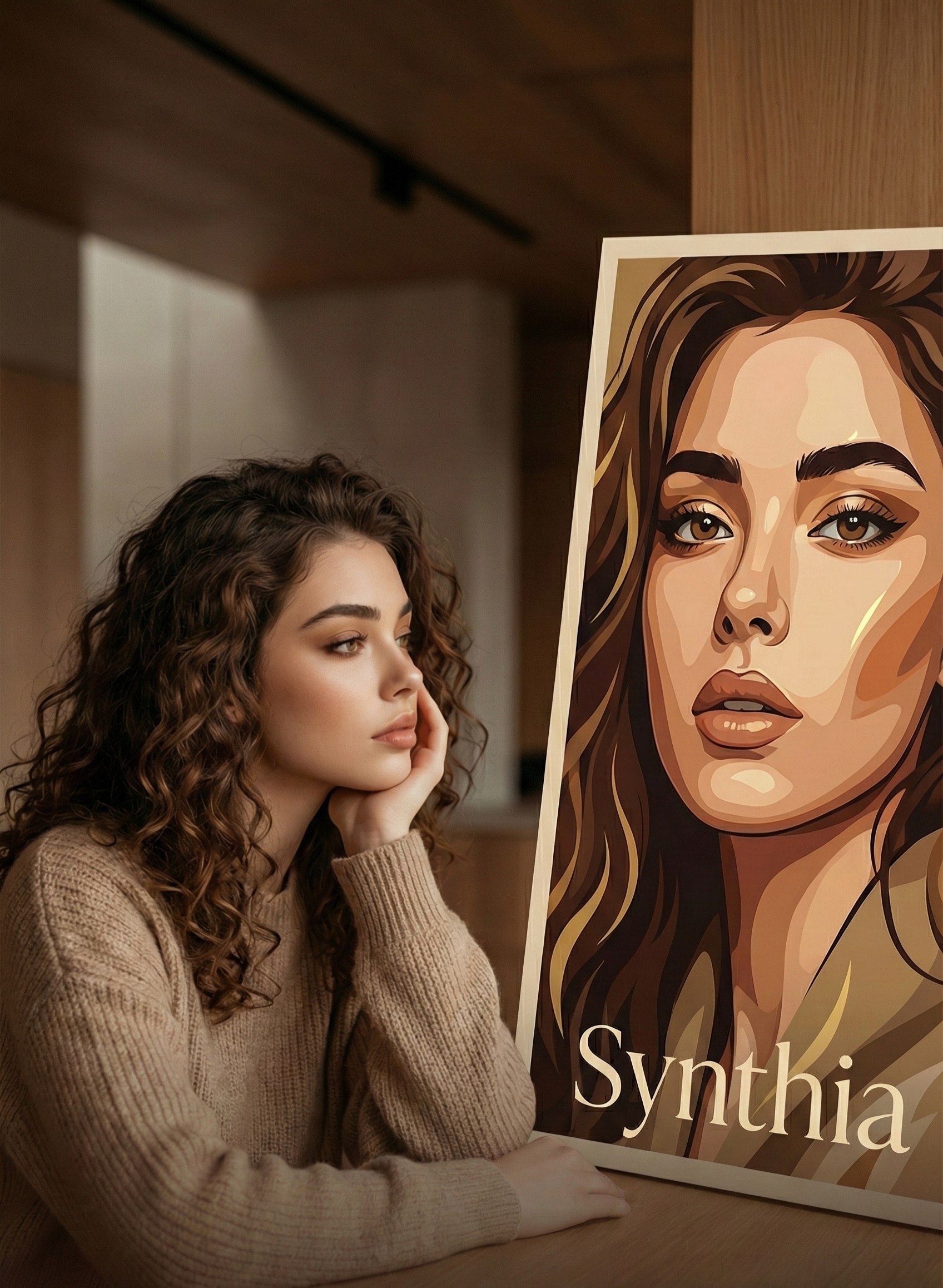 现代电影式肖像场景