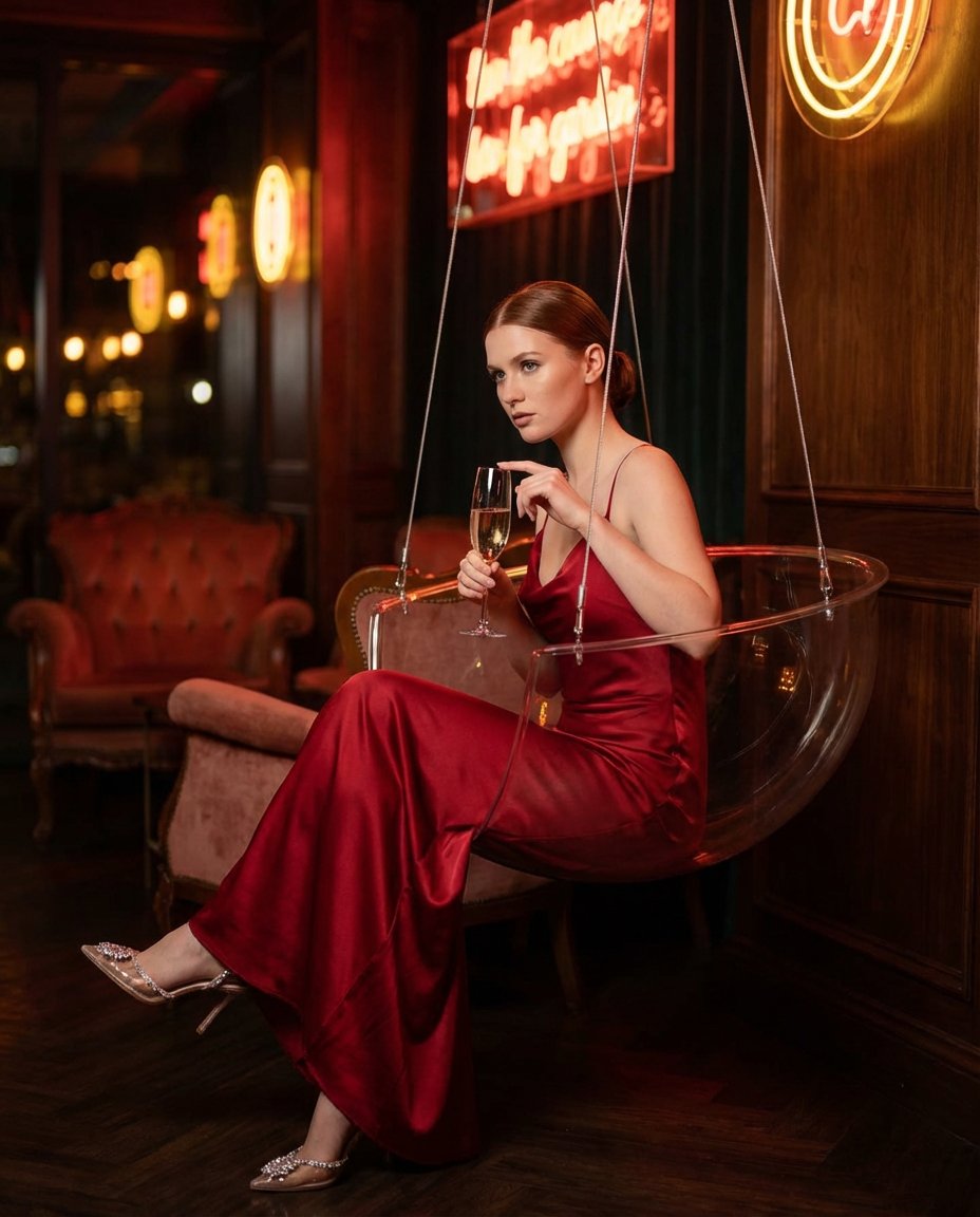 20岁女性在私人酒廊