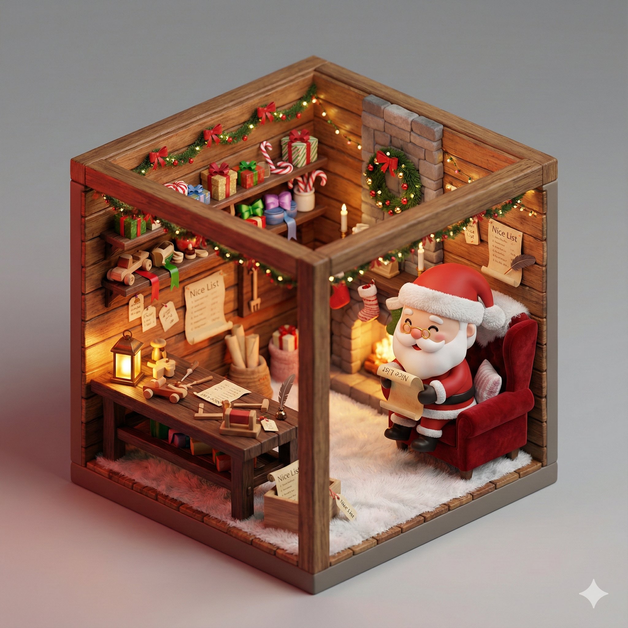 温馨圣诞工坊角落