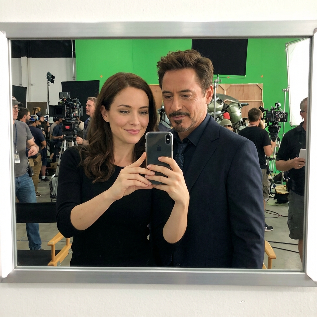 与电影角色Tony Stark的自拍