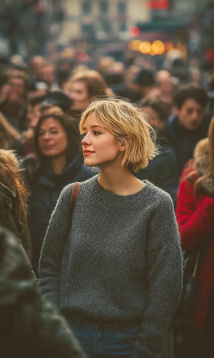 拥挤都市中的宁静情感街拍