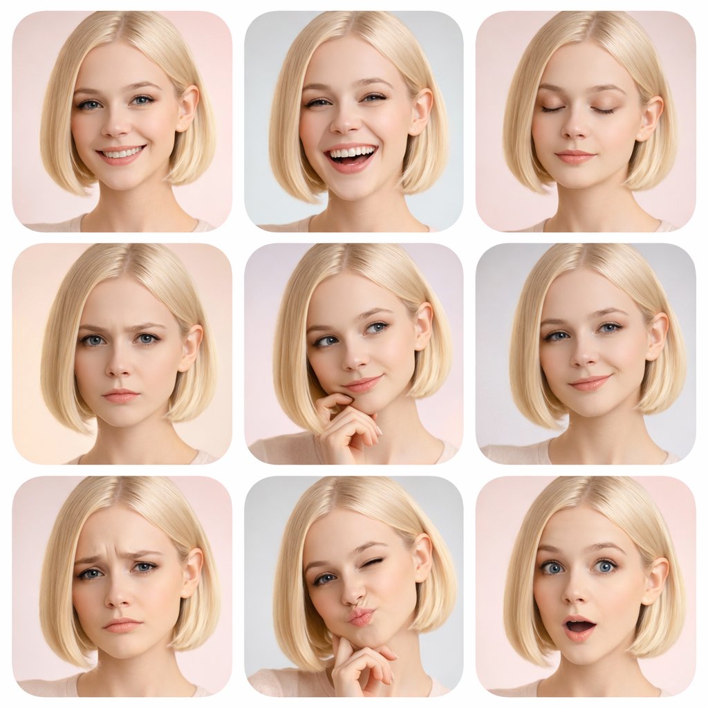 基于上传照片的干净现代肖像网格