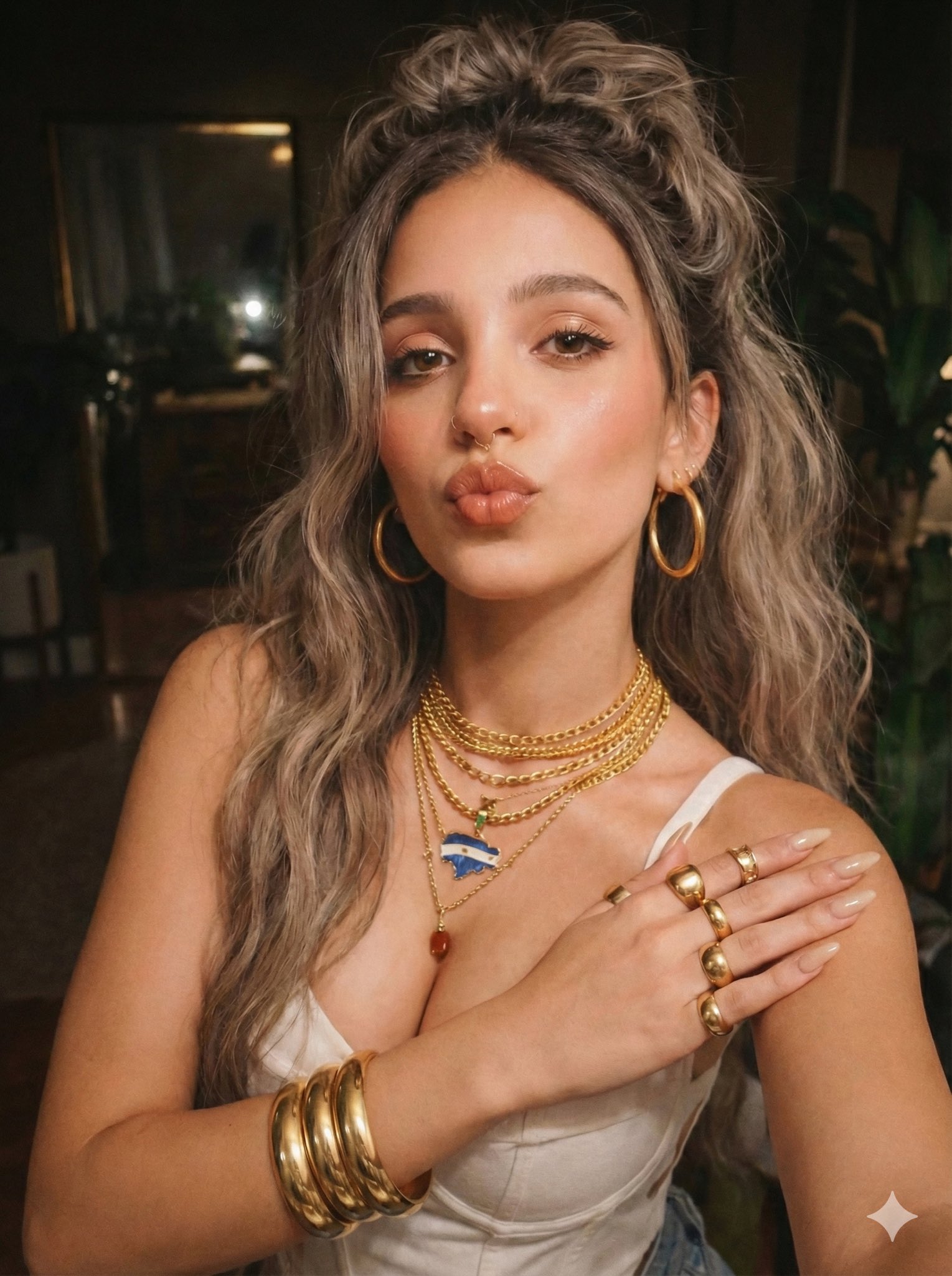 Gemini Nano Banana Pro - 自信性感年轻女性自拍