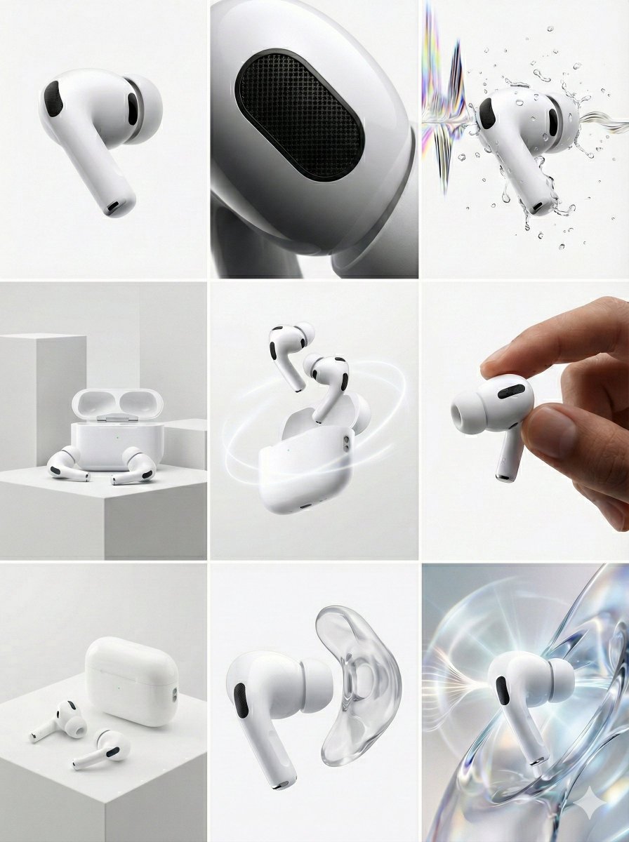 高端商业营销活动3x3网格图像分析