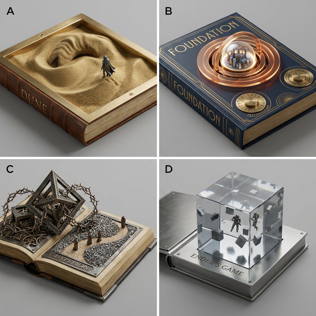 Nano Banana Pro的又一书提示：探索不同风格和动态雕塑