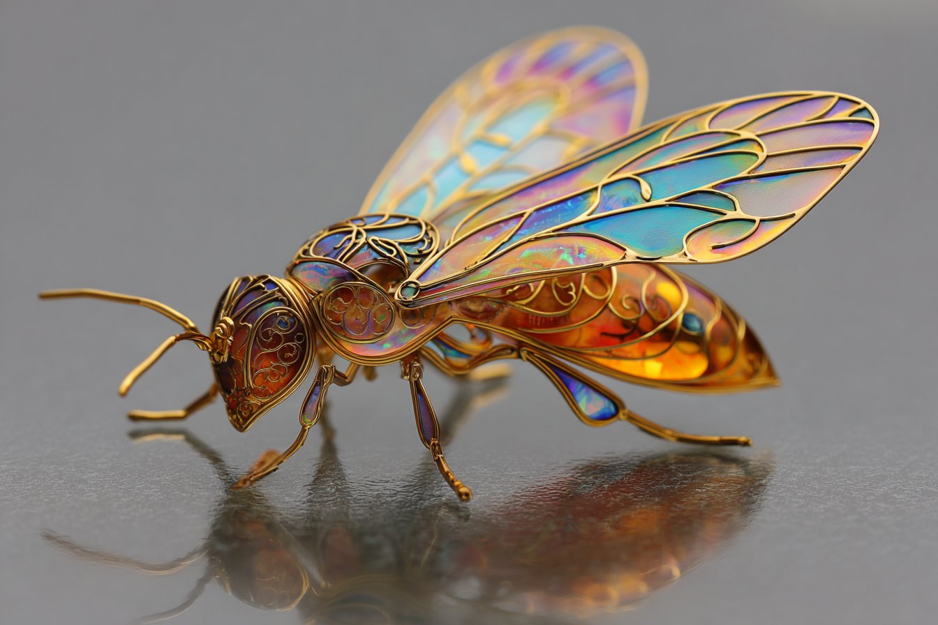 艺术 nouveau 霓虹昆虫