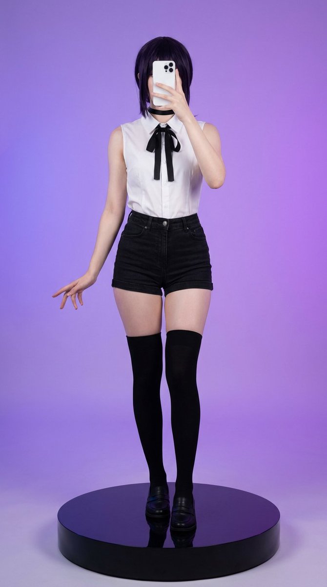 Reze全身体验装镜自拍