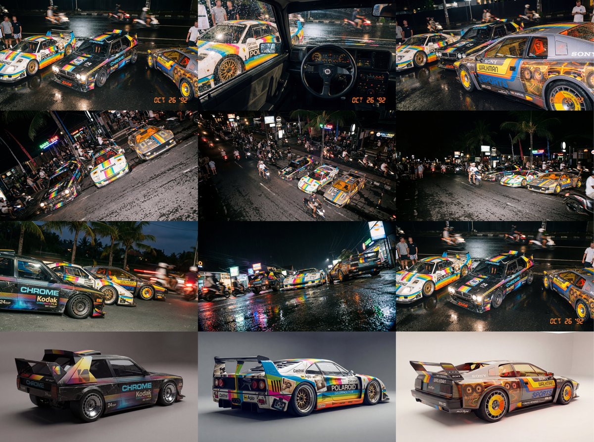 复合拍摄：Kodak、Polaroid、Sony