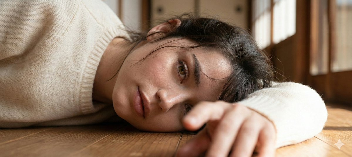 日式室内温柔电影肖像