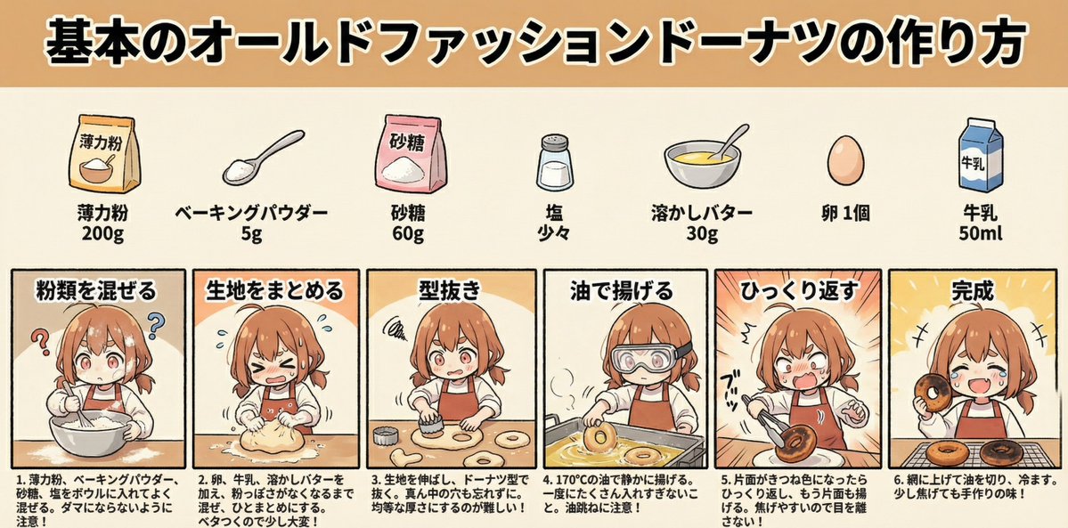 Nano Banana Proの料理キャラクター設定インフォグラフィックス