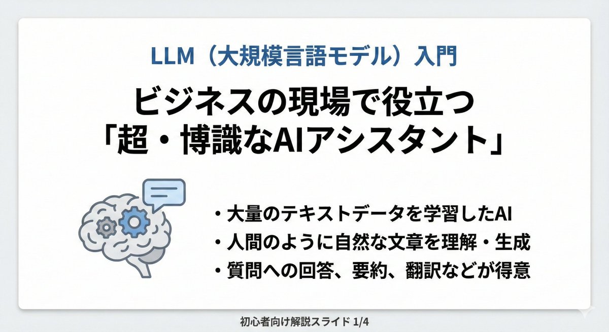Nano Banana Pro スライド作成の実態とビジネス資料の要件