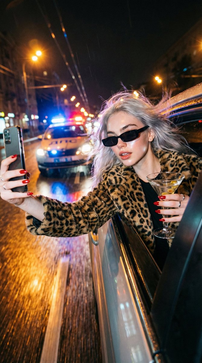 雨夜高速逃逸街景自拍