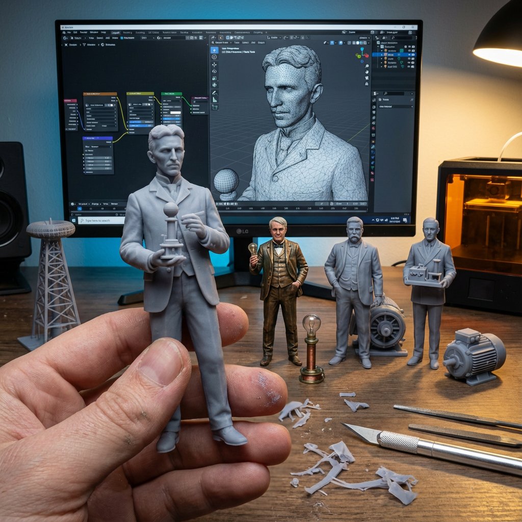 3D打印科学家迷你像