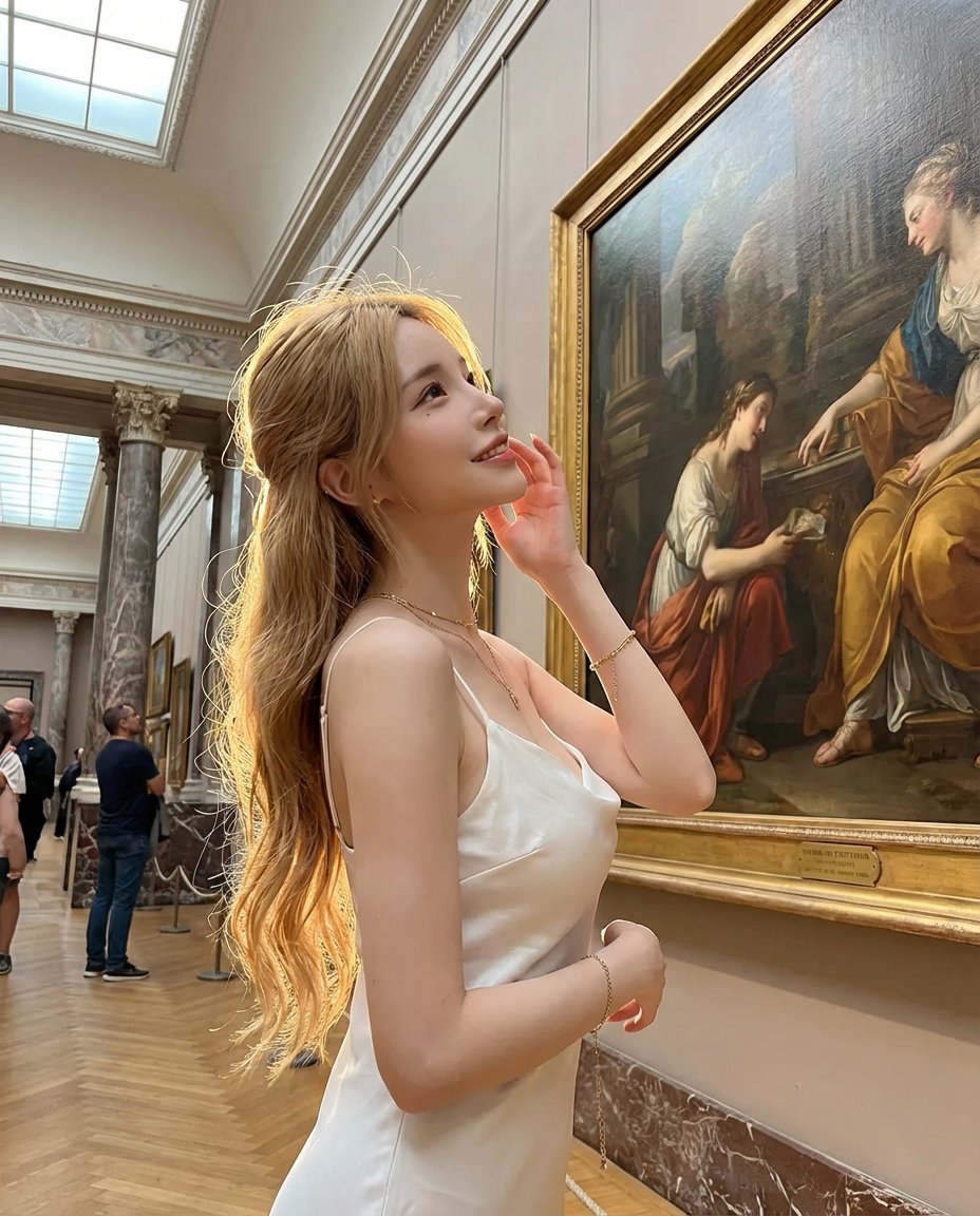 艺术博物馆中的金色时刻