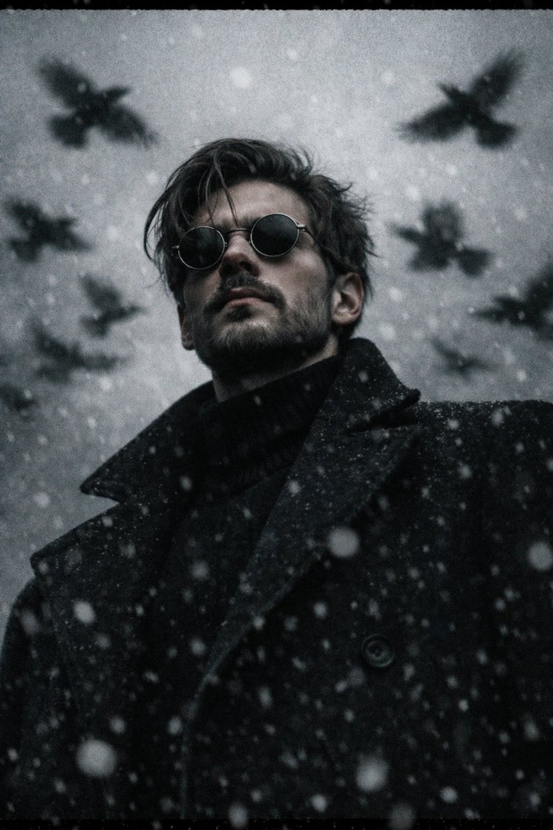 沉思男士的影视低角度肖像