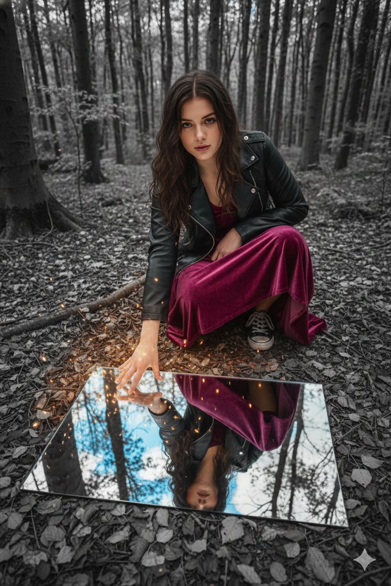 森林中的魔法倒影