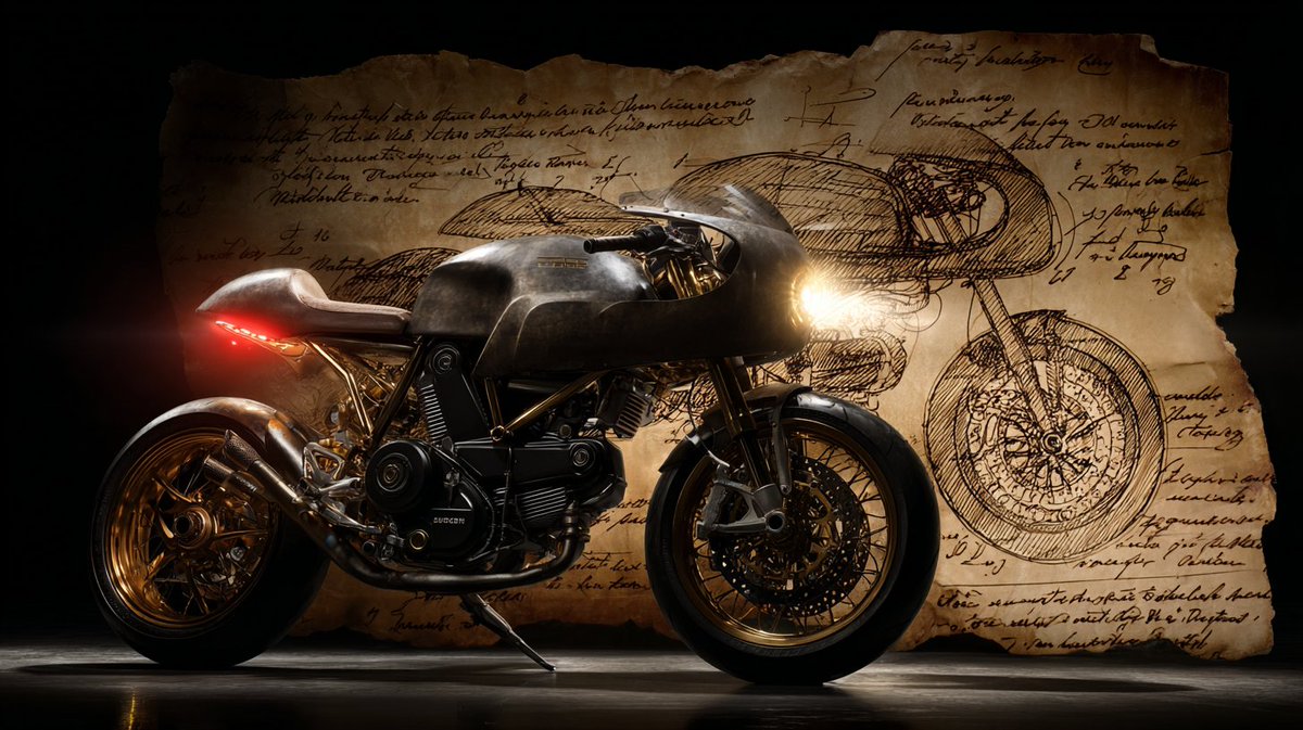 现代电动汽车与达芬奇风格草图、未来感运动鞋与手绘草图、现代智能手机与技术草图、现代咖啡馆赛车摩托车与草图