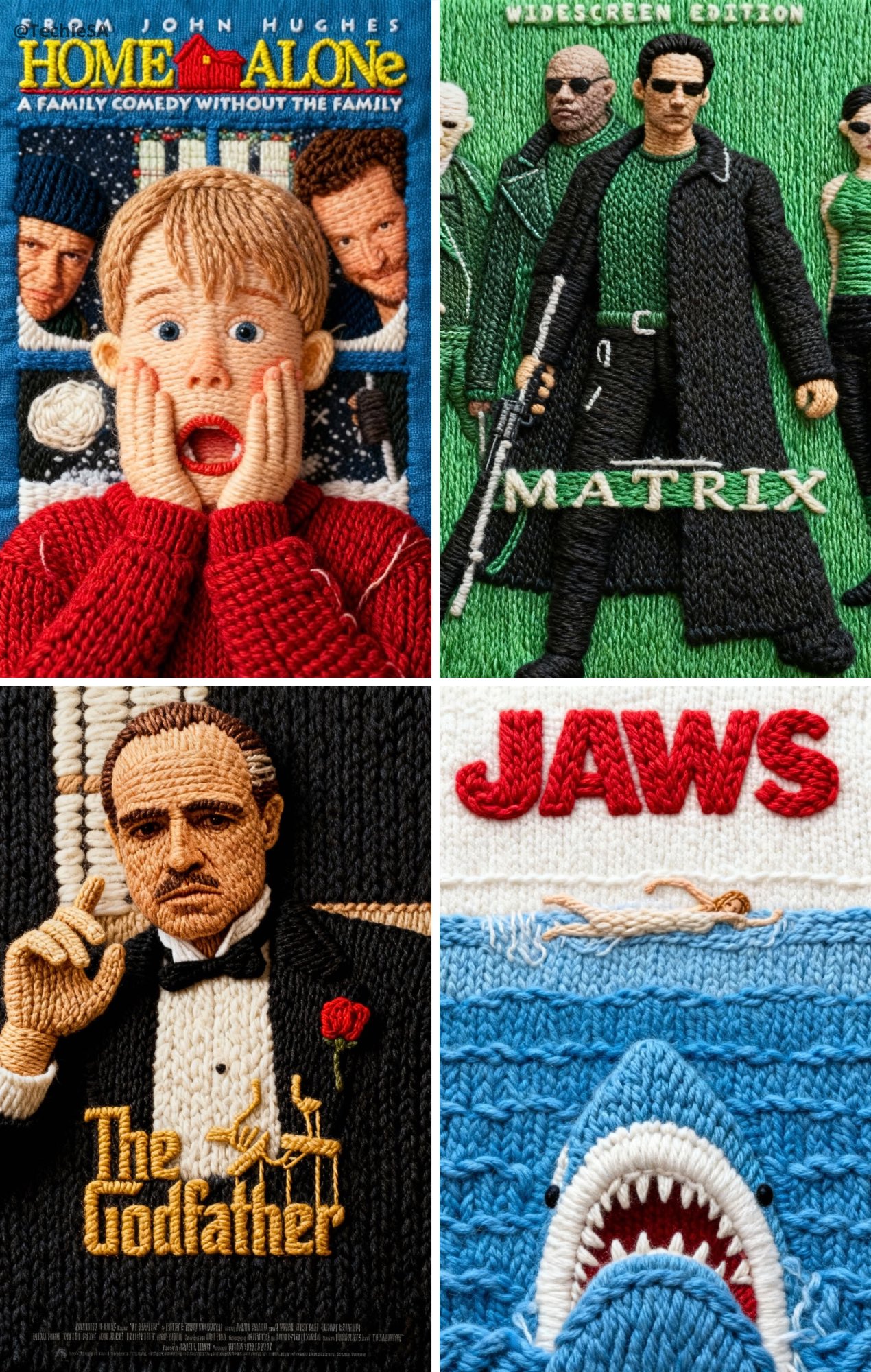 手工编织电影海报