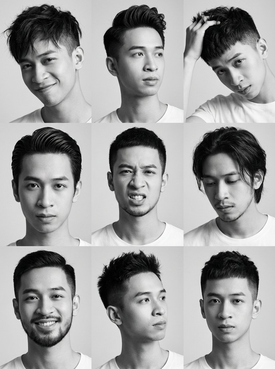 时尚海马体九宫格写真