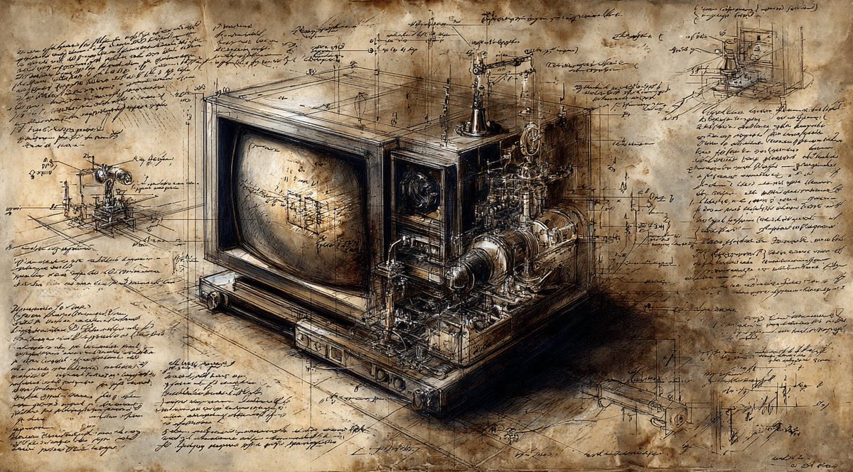 15世纪达芬奇手稿风格的现代绘图