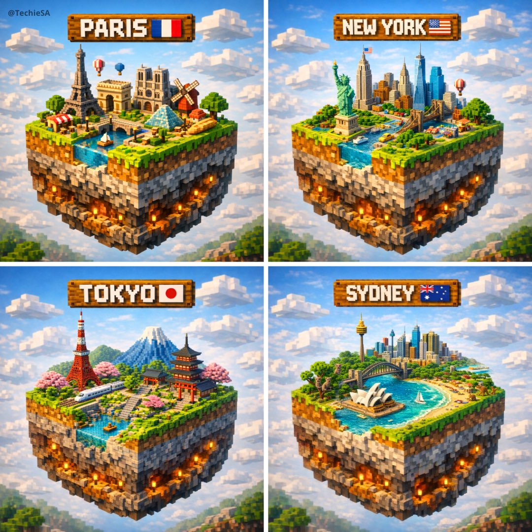 3D Minecraft城市