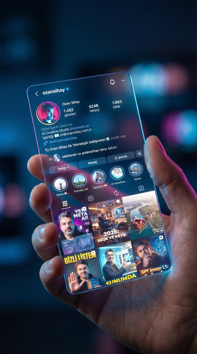 社交媒体界面全息卡片特写