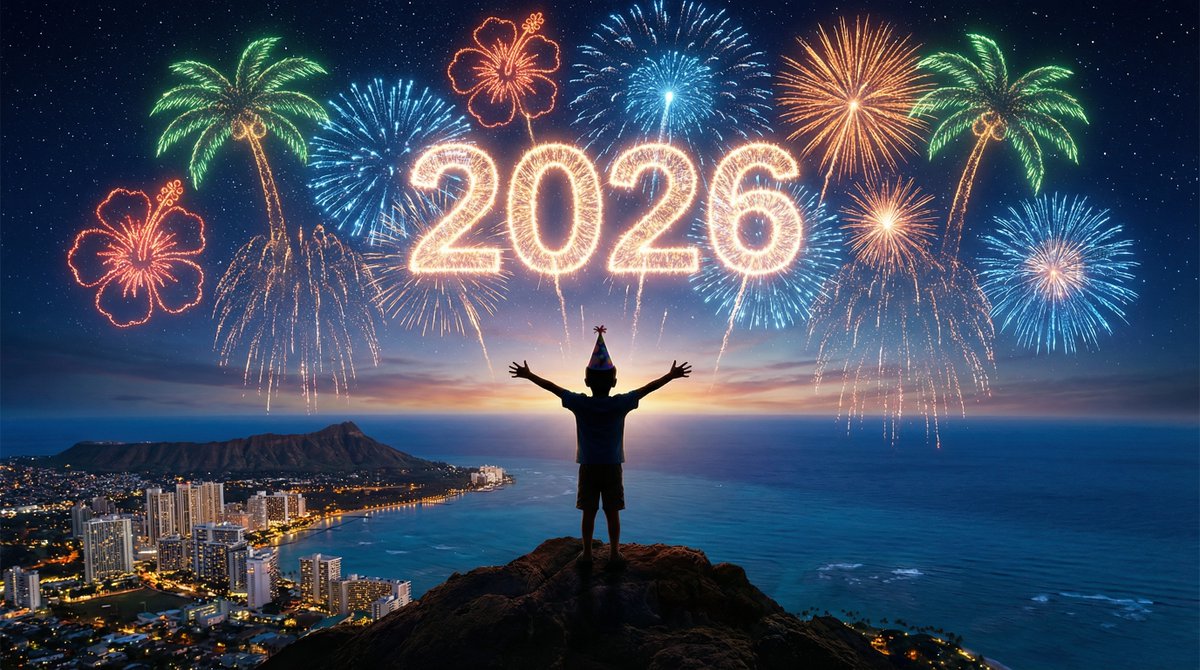 夏威夷山顶烟花秀