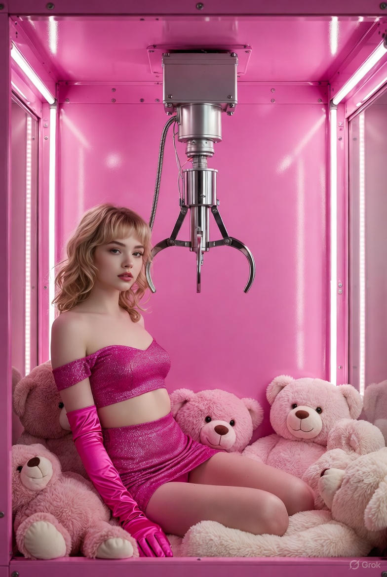 粉色抓娃娃机内部