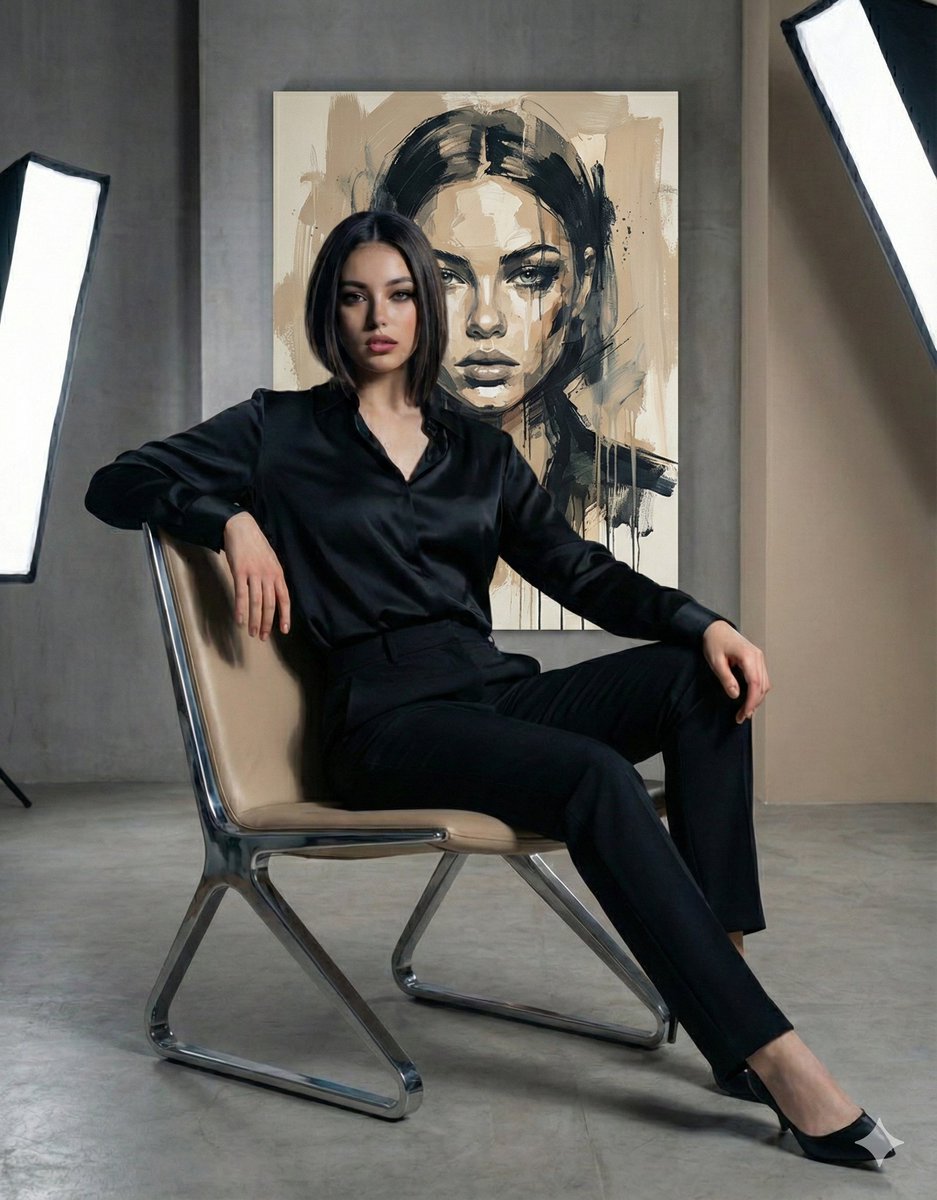 现代时尚女性肖像