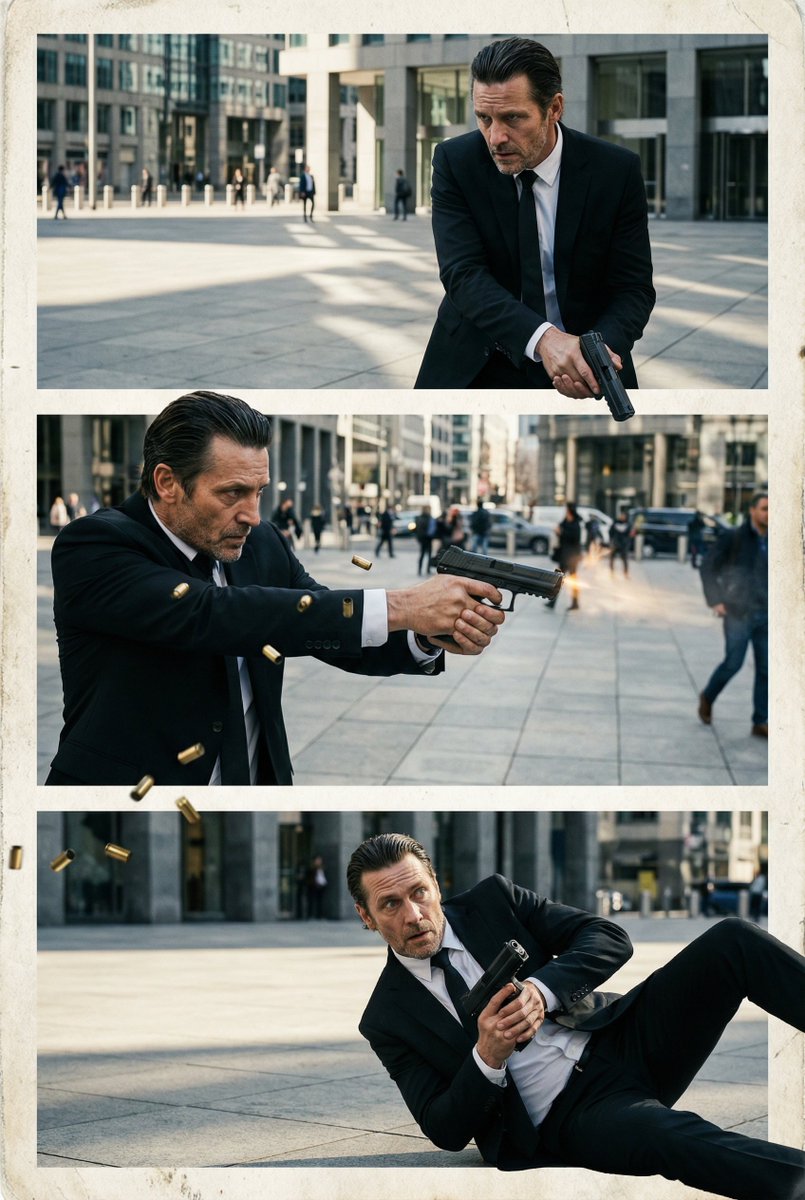 真实男子垂直三联画