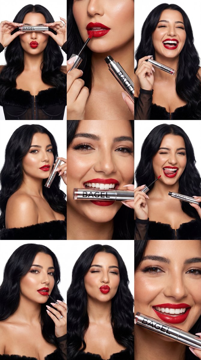 Nano Banana Pro - BAGEL唇膏系列摄影集