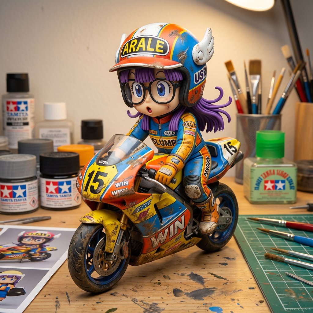 复古做旧赛车头盔动漫风