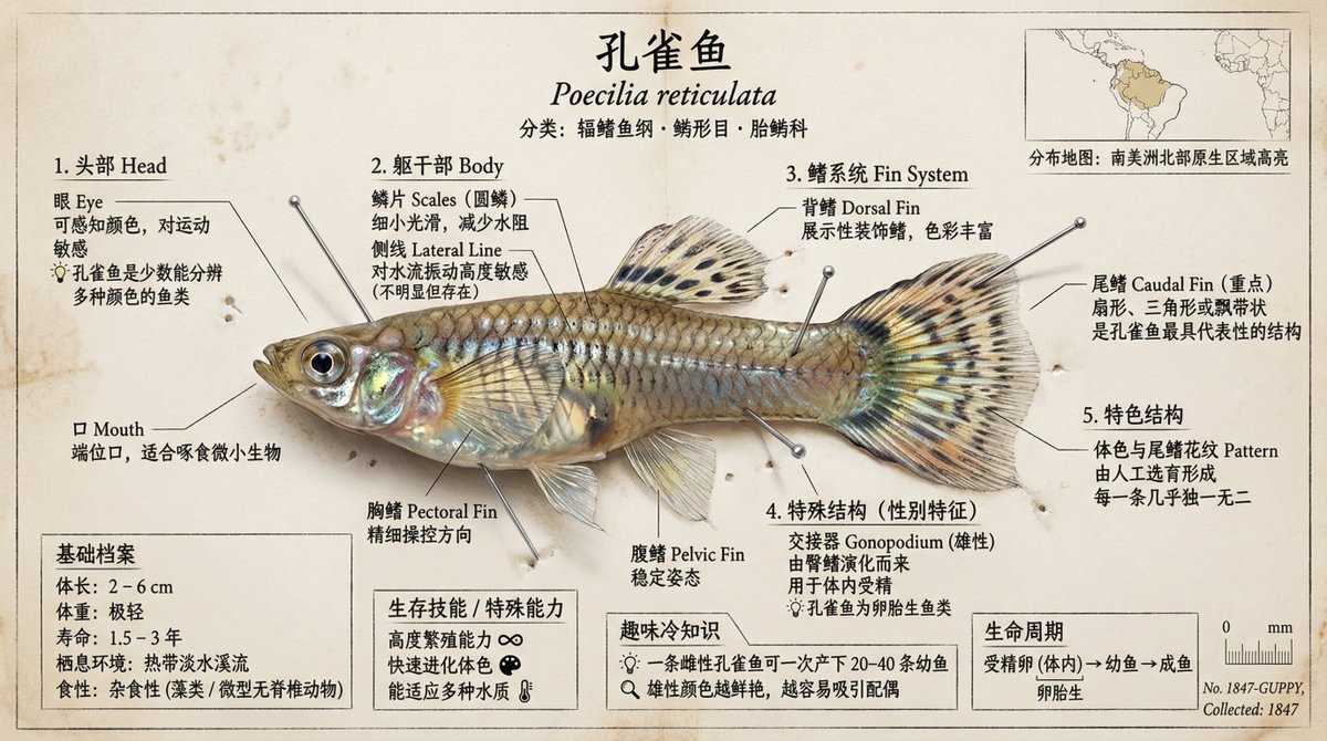 动物森友会博物馆系列鱼类科普图谱