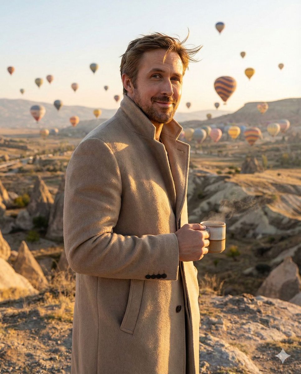 晨曦咖啡与彩色热气球摄影