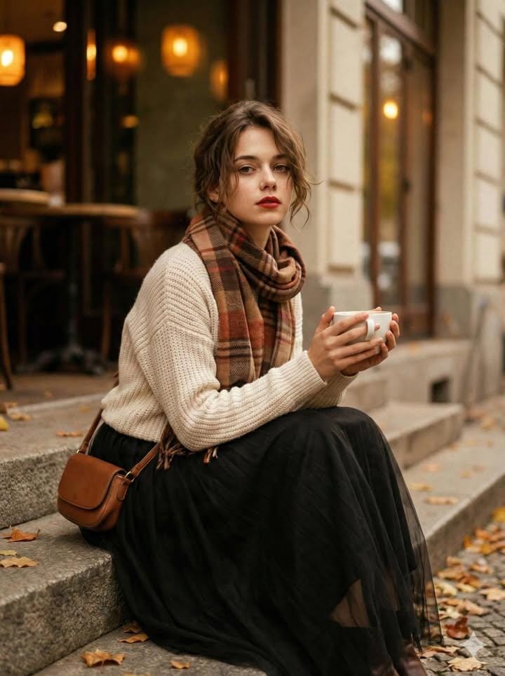 1970年代时尚风格女性肖像