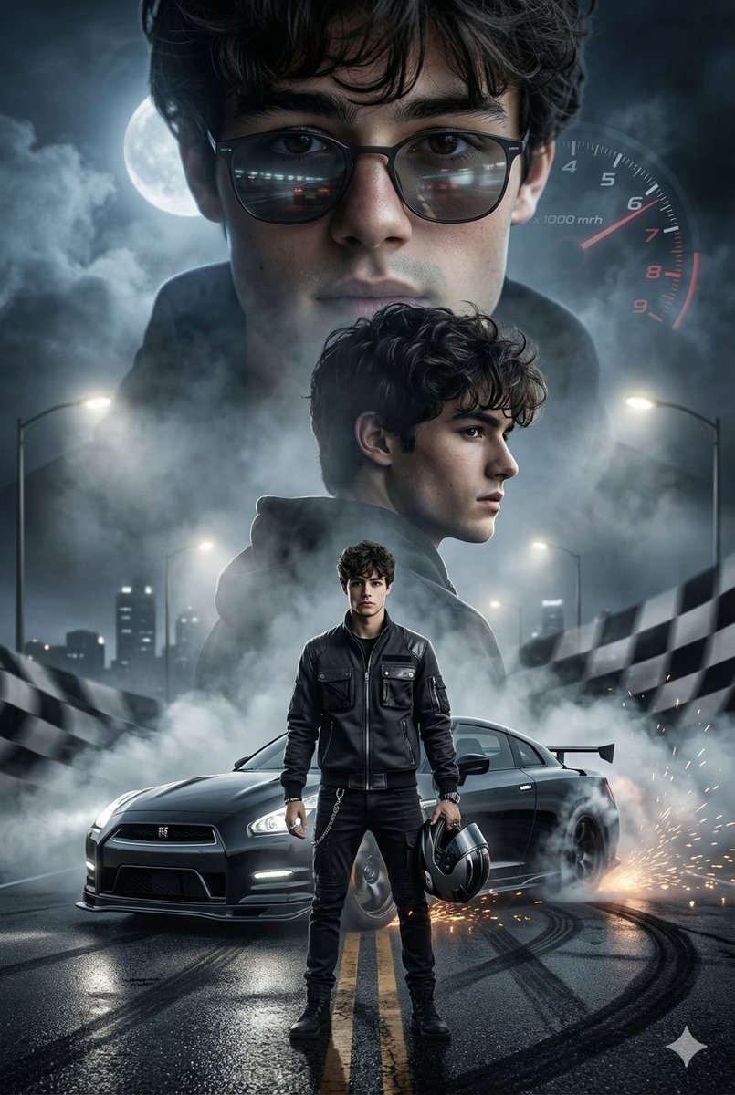 Gemini Nano Banana Pro - 夜间地下赛车海报